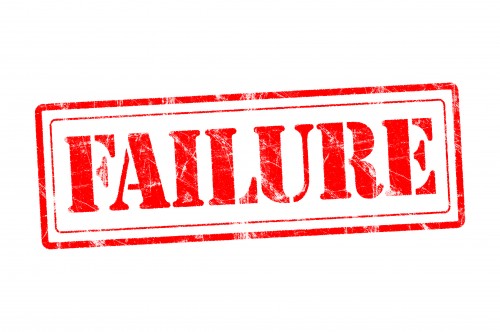 red stamp reading "failure"